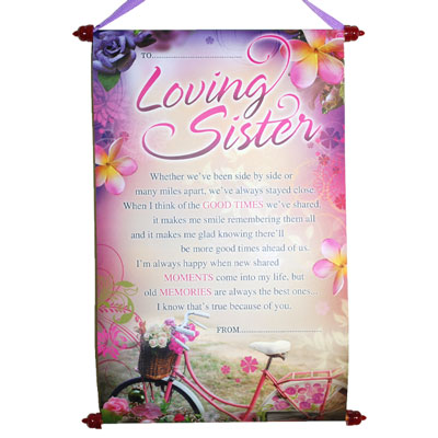 "Message Scroll for Sister - Code 12-code002 - Click here to View more details about this Product